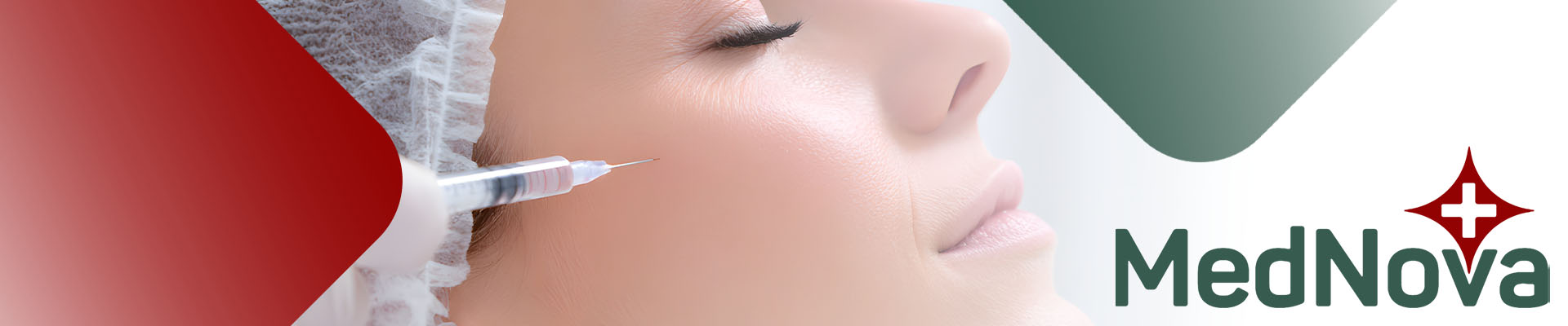 Patient being injected with botulinum toxin