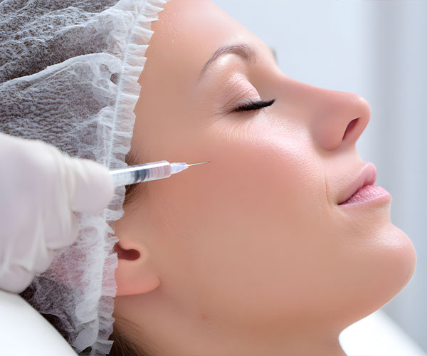 Patient receiving Botox injection