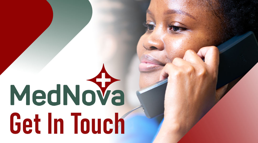 Mednova Doctors in Bryanston receptionist holding phone