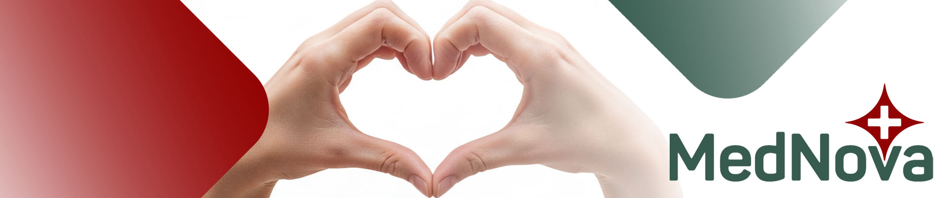 Female health header image, two hands making a heart shape