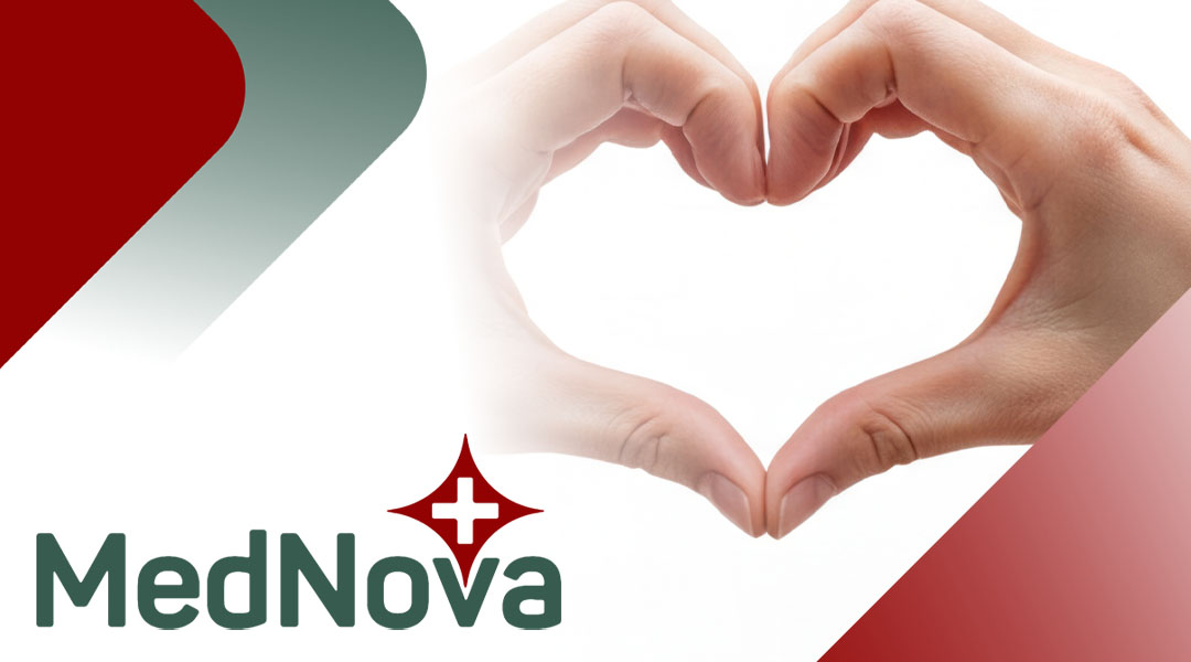 Female health header image, two hands making a heart shape