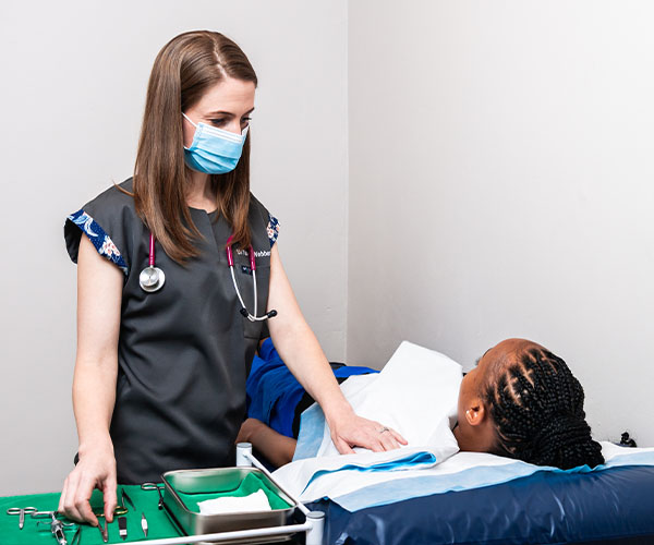 General practitioner Dr Tanya Webber consulting with patient