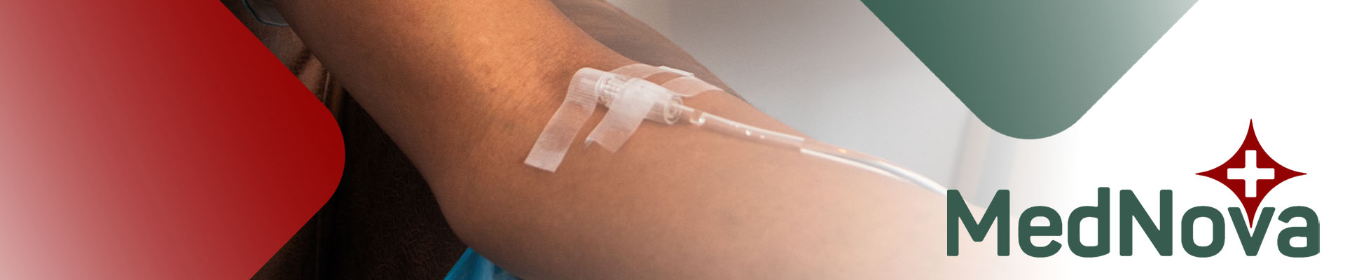 IV Therapy header showing drip attached to patient's arm
