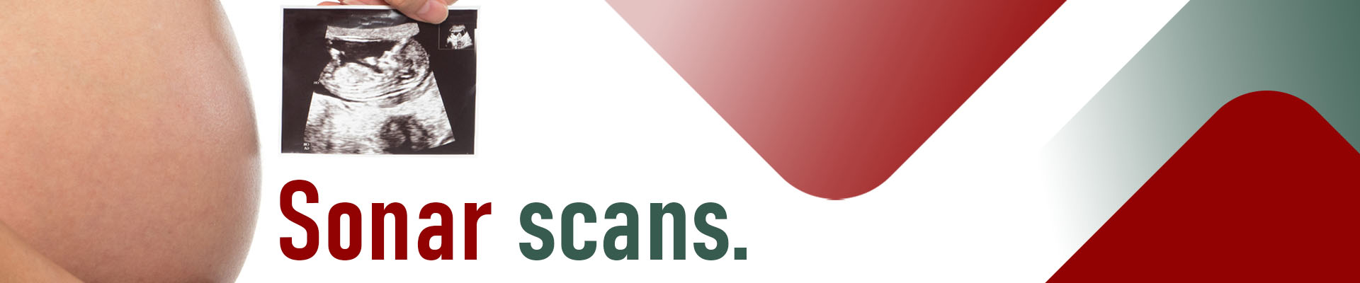 Person's hand holding up sonar scan